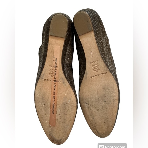 Loeffler Randall Fall 2009 Matilde Anaconda Brown printed snake leather boots 9 - Picture 4 of 7